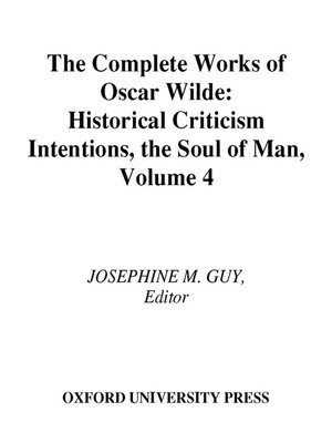 cover image of The Complete Works of Oscar Wilde